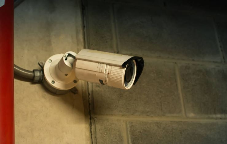 security camera at night
